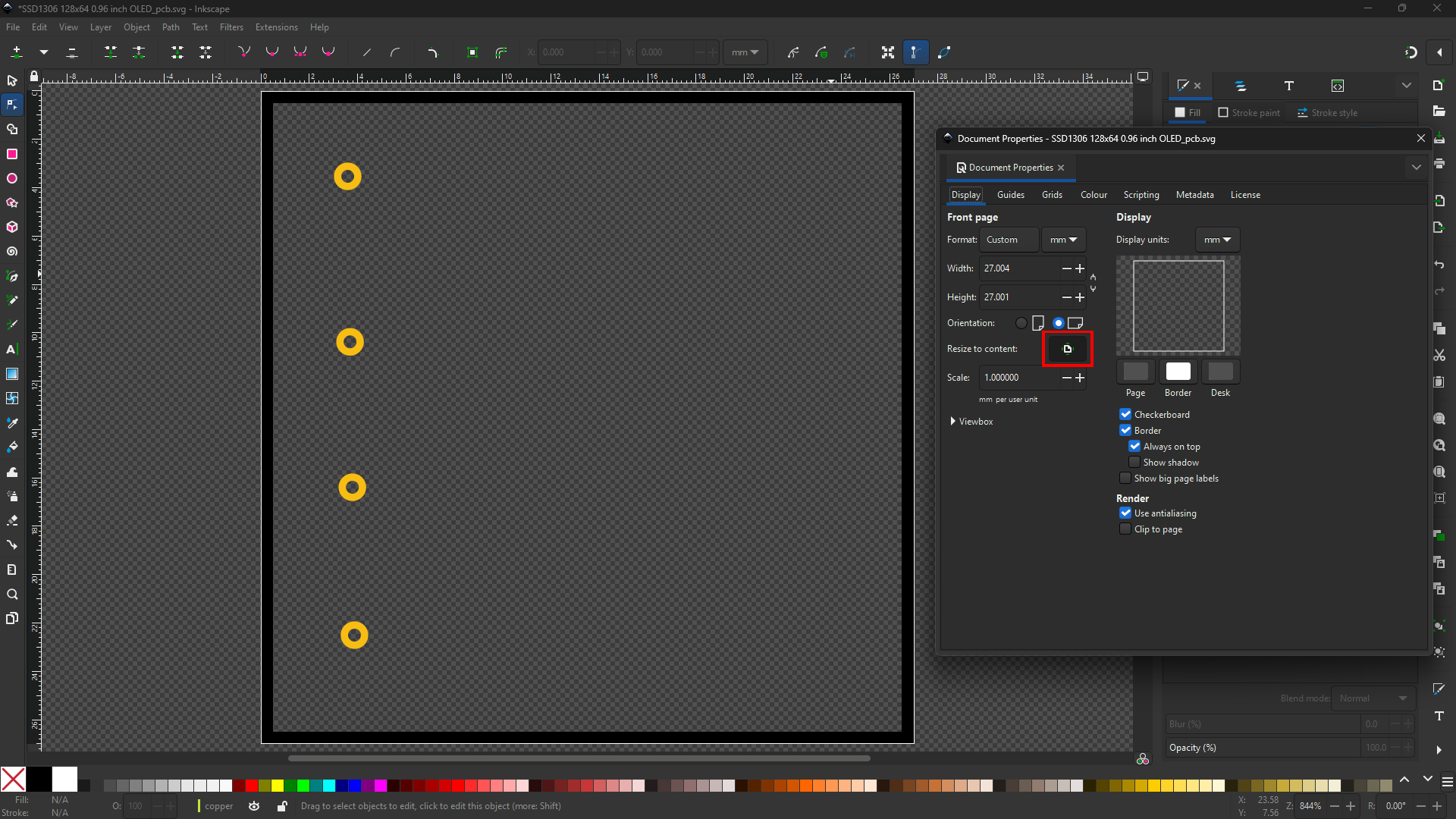 Resizing SVG file to content size of ssd1306 128x64 3